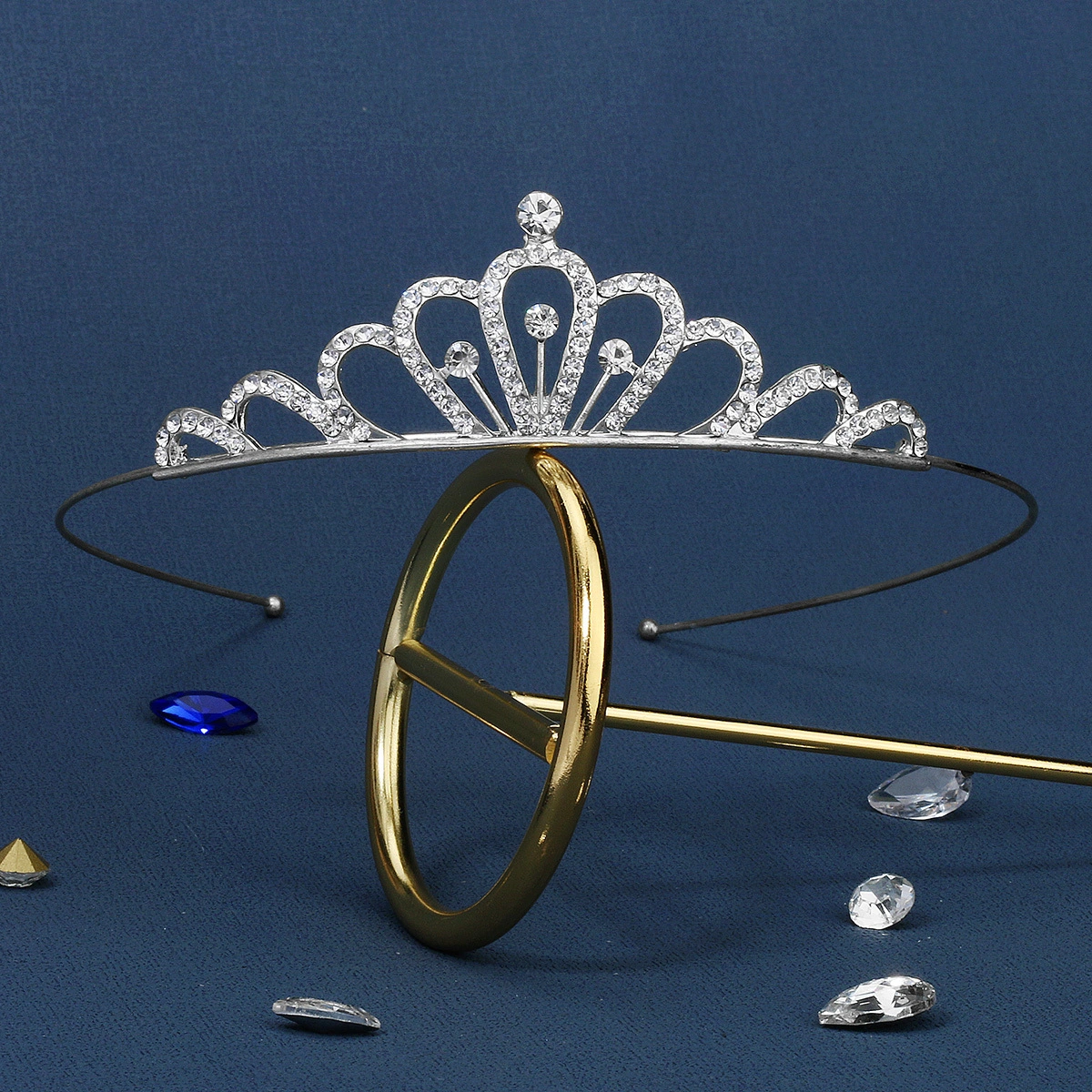 Legierung Strasskinder Tiara Stirnband Licht Luxus minimalistische Geburtstagskrone 1
