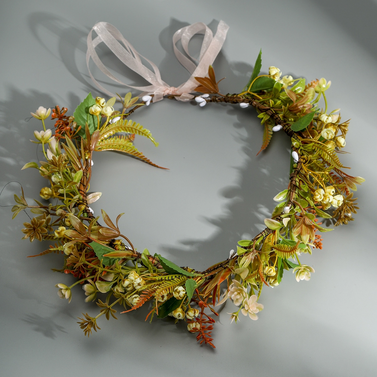 Fashion Bride Wedding Artificial Flower Crown Elegant Bohemian Style Handmade Flower Wreath 1