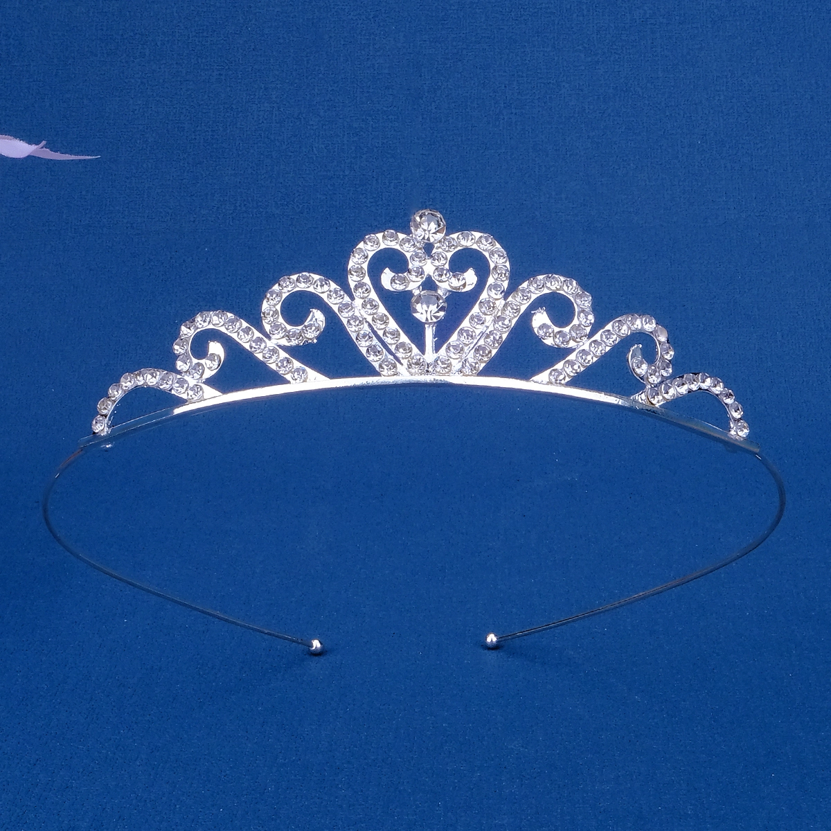 European and American Style New Children's Crowns Cute Princess Rhinestone Heart-shaped Crowns 1