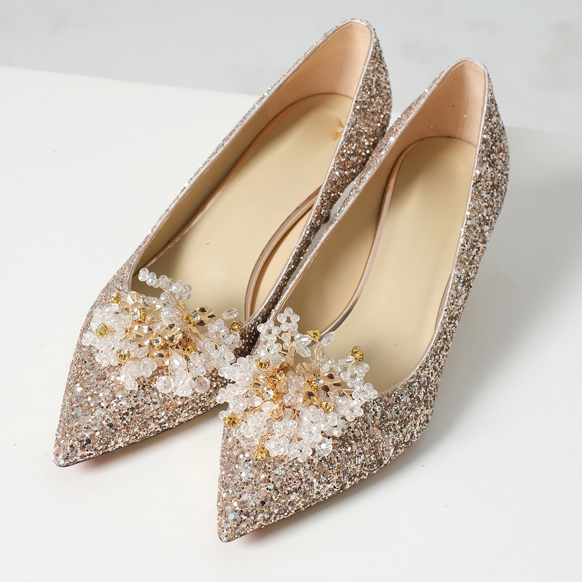 Handgemachte Perlenblume Abnehmbare High Heel Schuhschnalle Clips Kristallperle Weibliche High Heels Schuhdekorationen 1