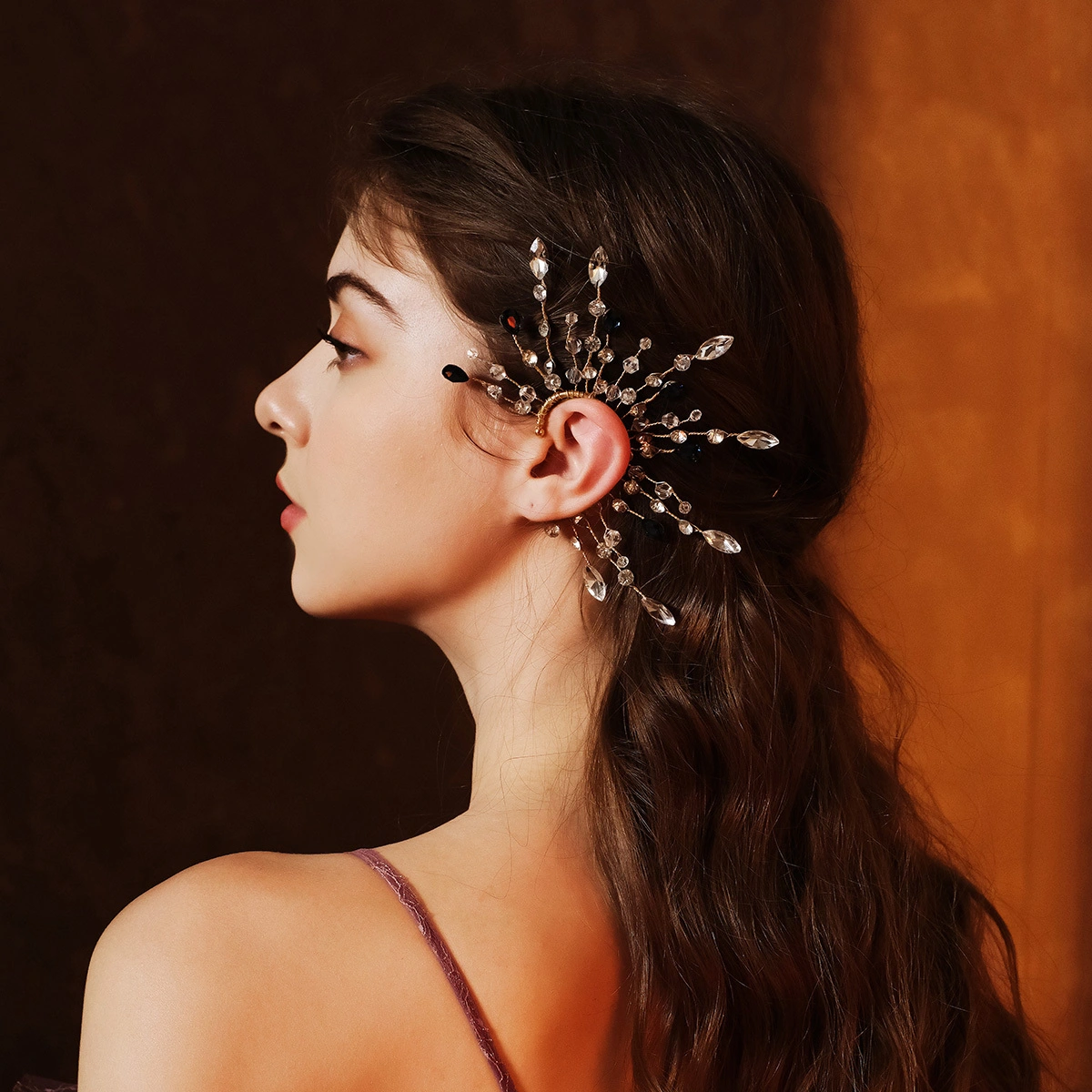 Fashion Non-Pierced Ear Cuffs with Exquisite Rhinestone Versatile Everyday Ear Accessories for Women 1
