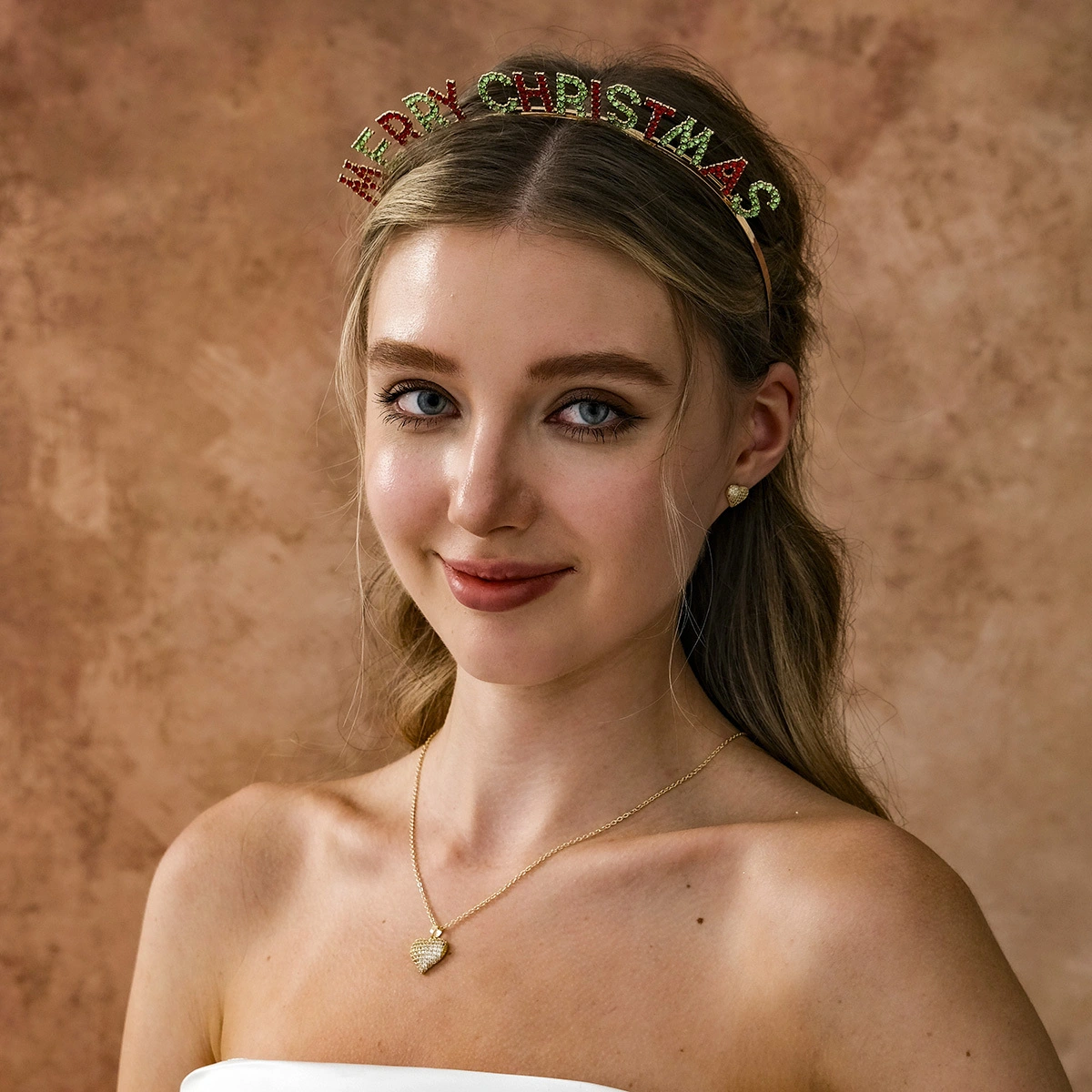 Happy Adorn Rhinestone Merry Christmas Hairbands for Party Holiday Vacation Hair Accessories Merry Christmas Headband 1