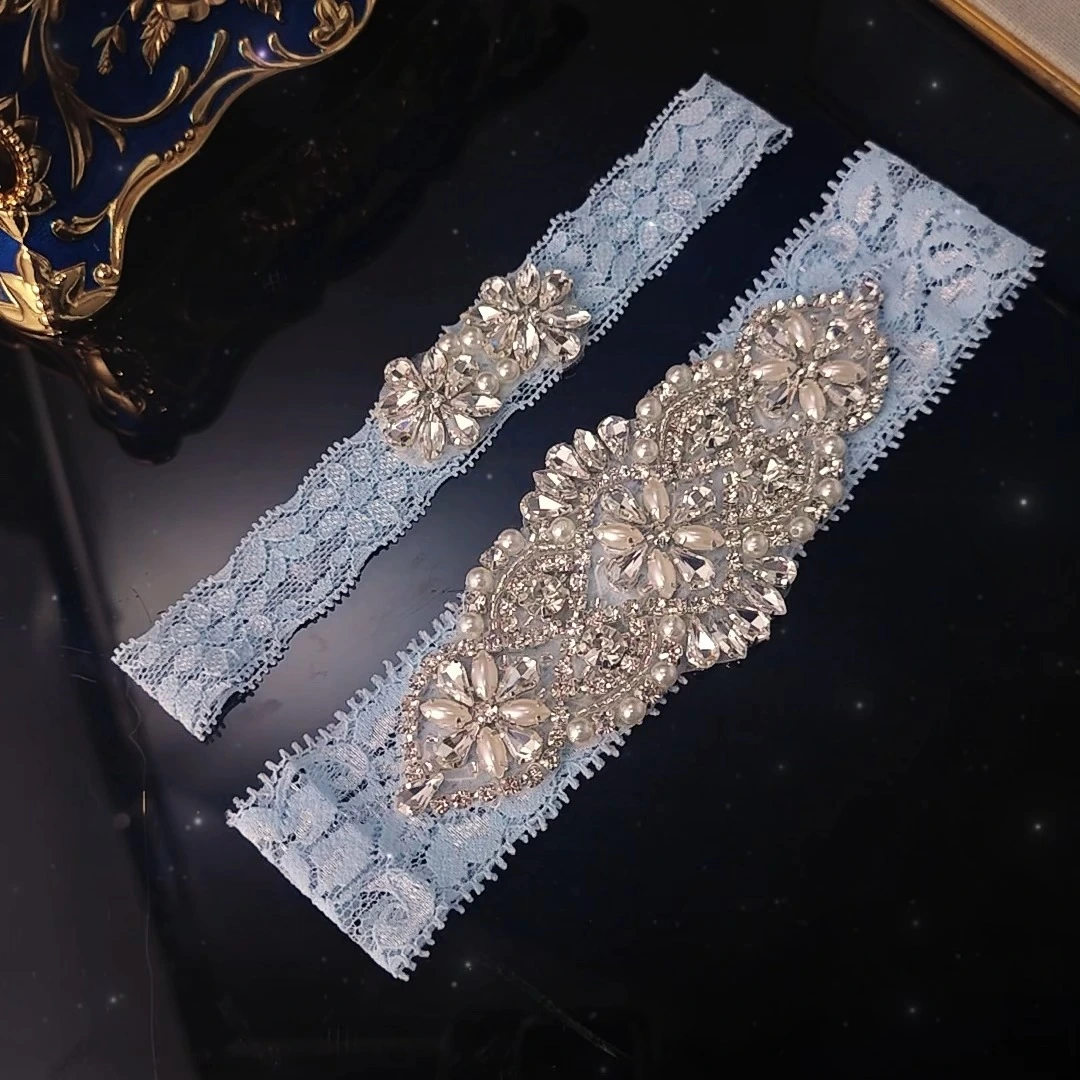Сексуальный кружевной пояс на бедра, легкий и роскошный, полностью украшен стразами, изысканный, ручной работы, эластичный пояс для ног. 1